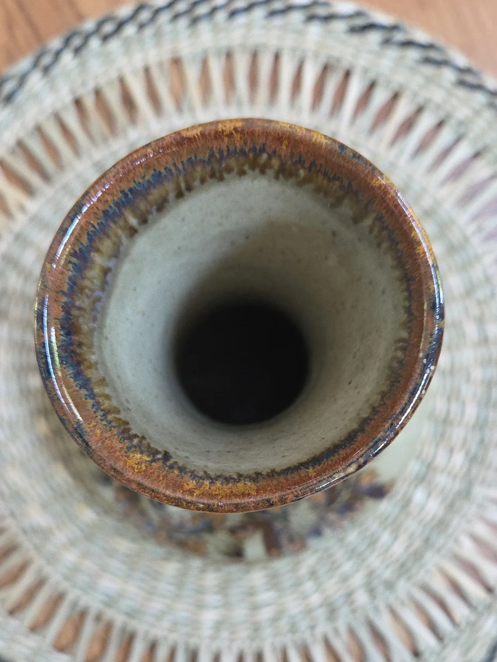Signed Carlos Villanueva Vintage Pottery Vase | Mexican Folk Art | Bird Motif